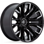 17"FUEL REBAR 6 GLOSS BLACK WITH MILLED SPOKE ACCENTS D84917908450