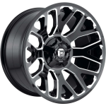 20"FUEL WARRIOR GLOSS BLACK WITH MILLED SPOKE WINDOWS D62320907050