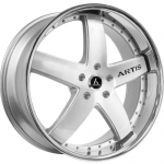 26" Lexani Booya Silver with Machined Spoke Edges and a Stainless Steel Lip Rims A205-2610-61-10SMS