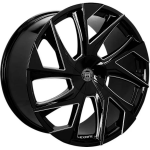 26" Lexani Ghost Gloss Black with Milled Spoke Accents Rims 670-2610-70-30BG
