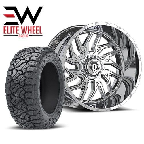 CHEVY/GMC 3500 WHEEL & TIRE PACKAGE AMERICAN FORCE SUPER SINGLE SERIES - 20" KASH SS