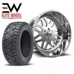 RAM 1500 WHEEL & TIRE PACKAGE AMERICAN FORCE SUPER SINGLE SERIES - 22" AFW B02 TRAX SS