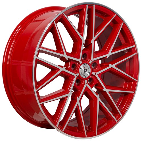 18" IMPACT RACING WHEELS 602 RED WITH MACHINED FACE RIMS