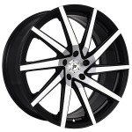 22" IMPACT RACING WHEELS 601 GLOSS BLACK WITH MACHINED FACE RIMS