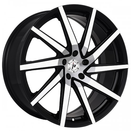 20" IMPACT RACING WHEELS 601 GLOSS BLACK WITH MACHINED FACE RIMS