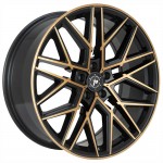 20" IMPACT RACING WHEELS 602 GLOSS BLACK WITH BRONZE MACHINED FACE RIMS