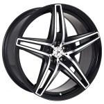 20" IMPACT RACING WHEELS 604 GLOSS BLACK WITH MACHINED FACE RIMS