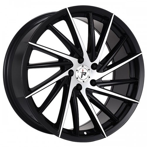 22" IMPACT RACING WHEELS 608 GLOSS BLACK WITH MACHINED FACE RIMS
