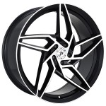 20" IMPACT RACING WHEELS 605 GLOSS BLACK WITH MACHINED FACE RIMS
